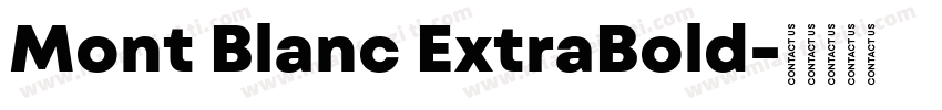 Mont Blanc ExtraBold字体转换